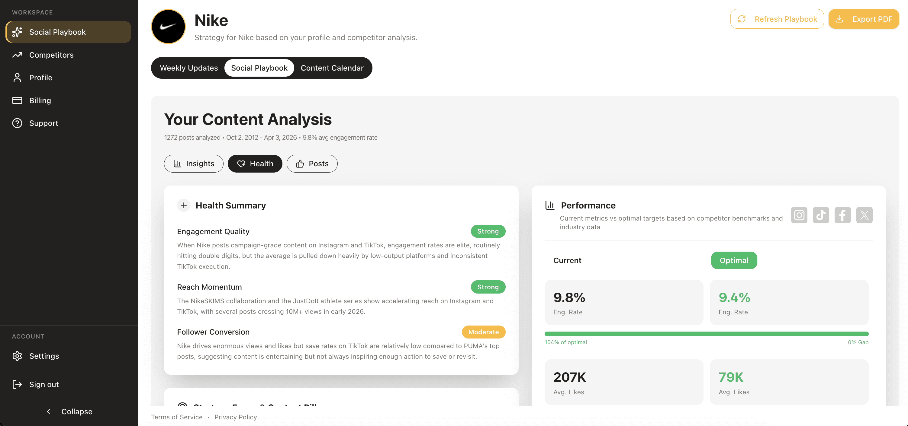 Generate your custom playbook example - insights view